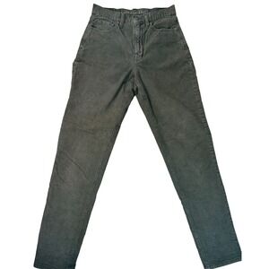 American Eagle Outfitters Corduroy Pants Women Green Size 0 Long High Waisted